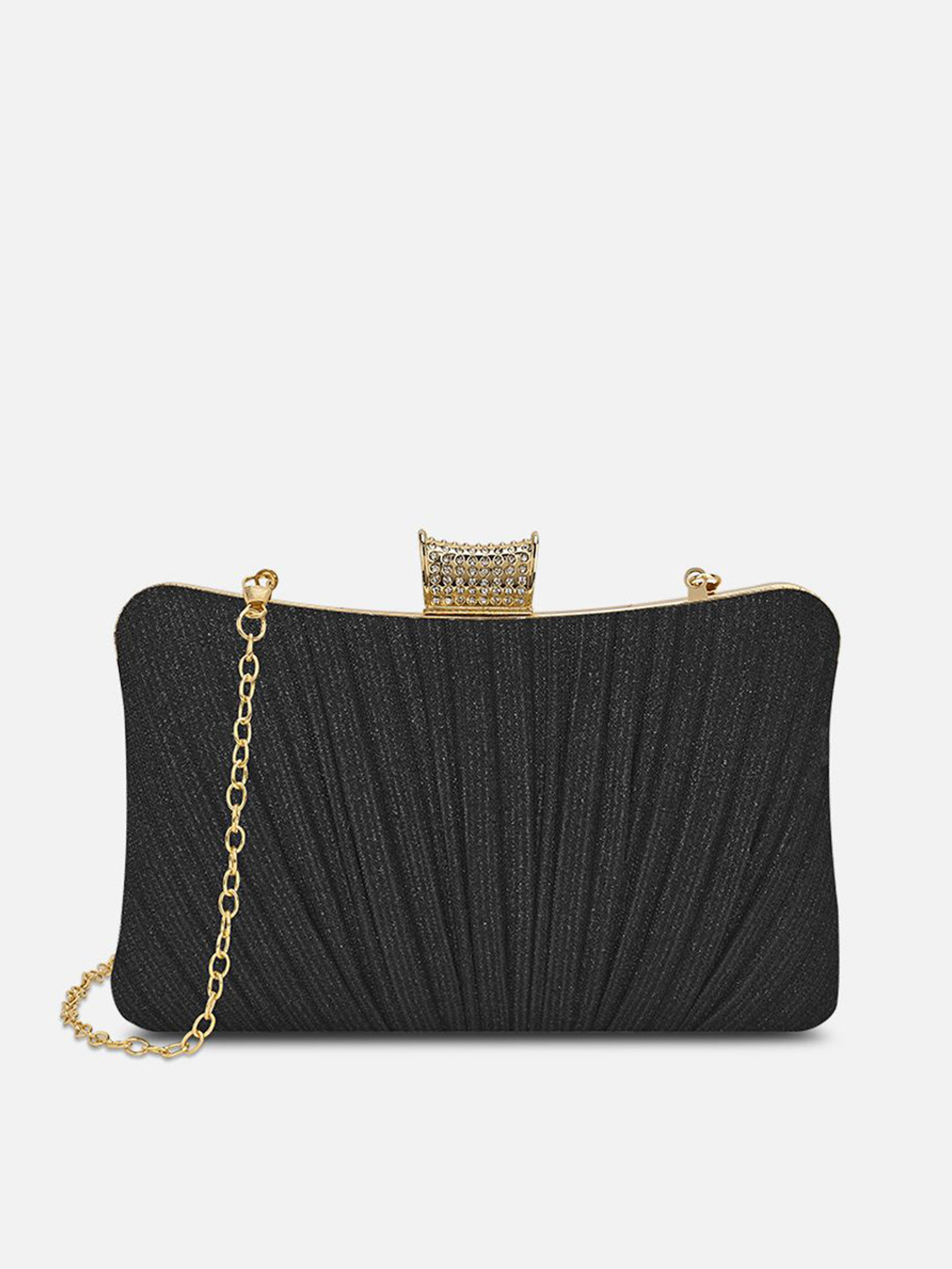 LAVIE LUXE Glory Women Snap Closure Easy Carry Textured Box Clutch