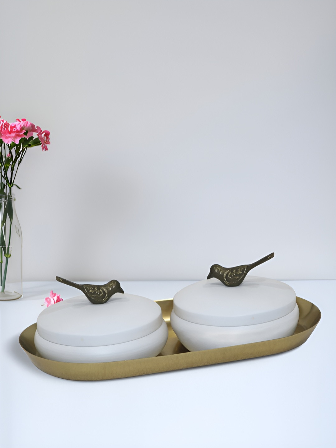 Metalsmith Vr-24-0286 White Metal Dishwasher Safe 3 Piece Clip-On Canister