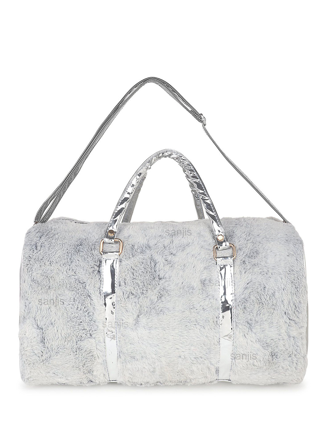 Sanjis Enterprise Textured Medium Duffel Bag With Makeup Pouch