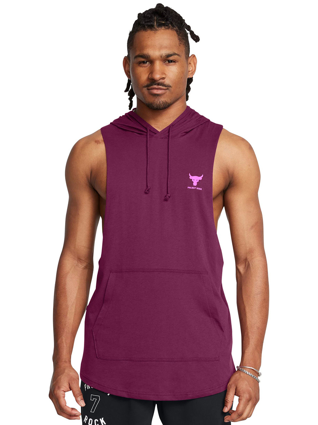 UNDER ARMOUR Men's Project Rock Sleeveless Hoodie