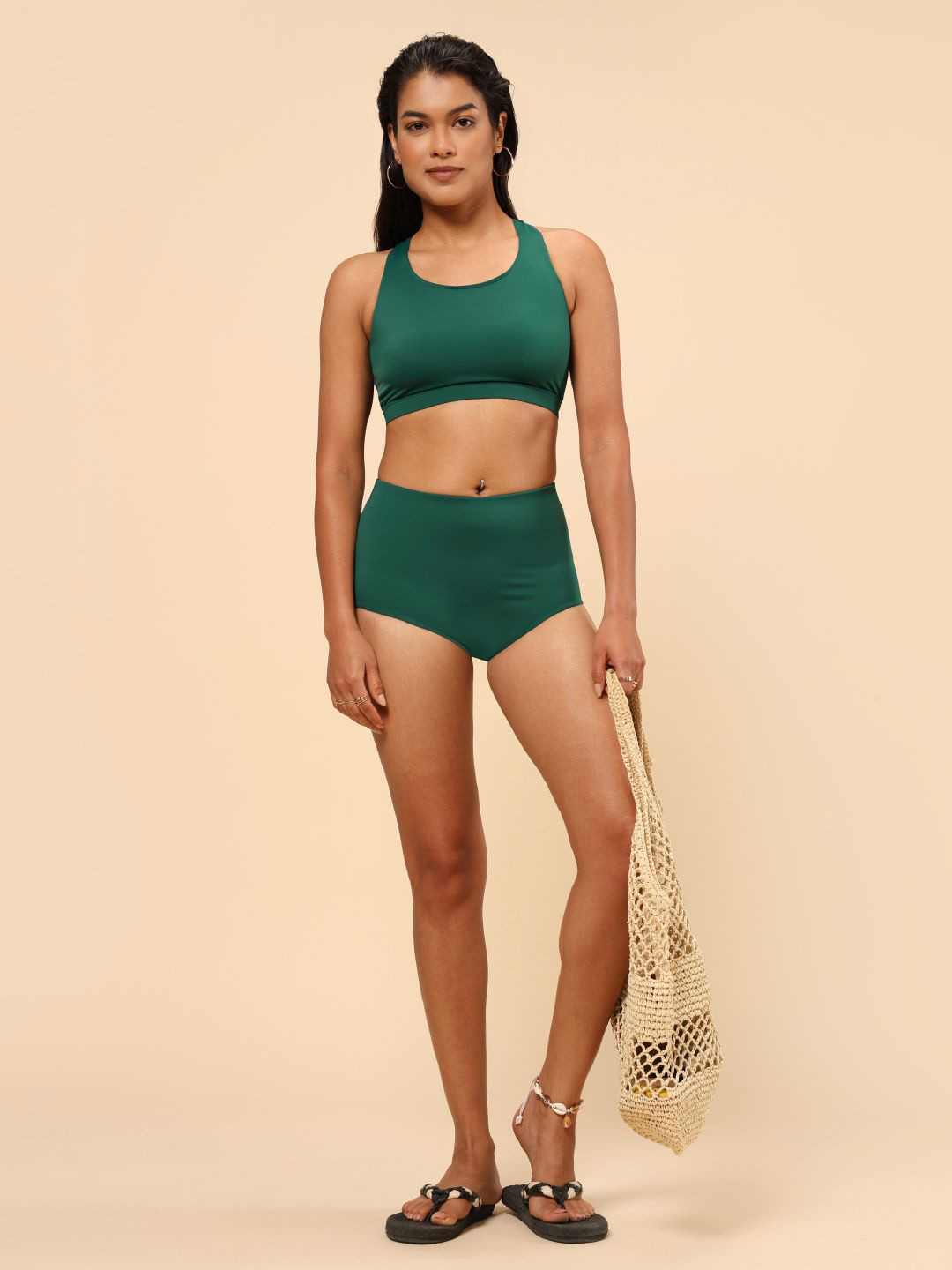 Blissclub Women Solid Bliss Swim Bottom Full coverage