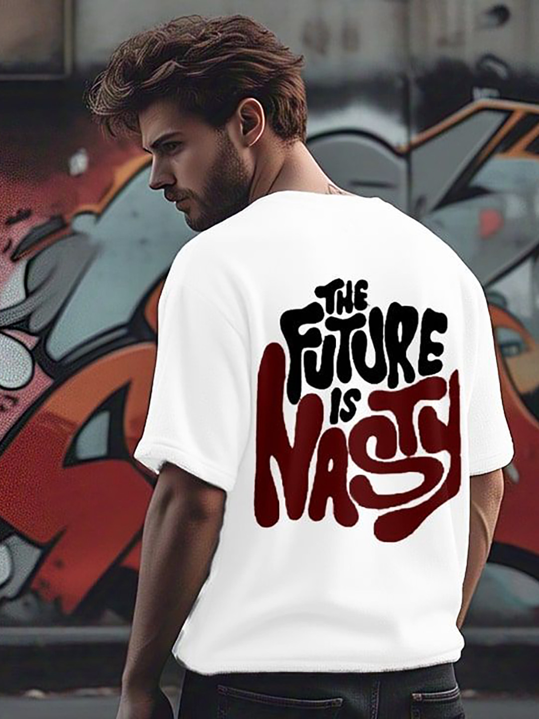 Nasty Typography Printed Regular Fit T-shirt