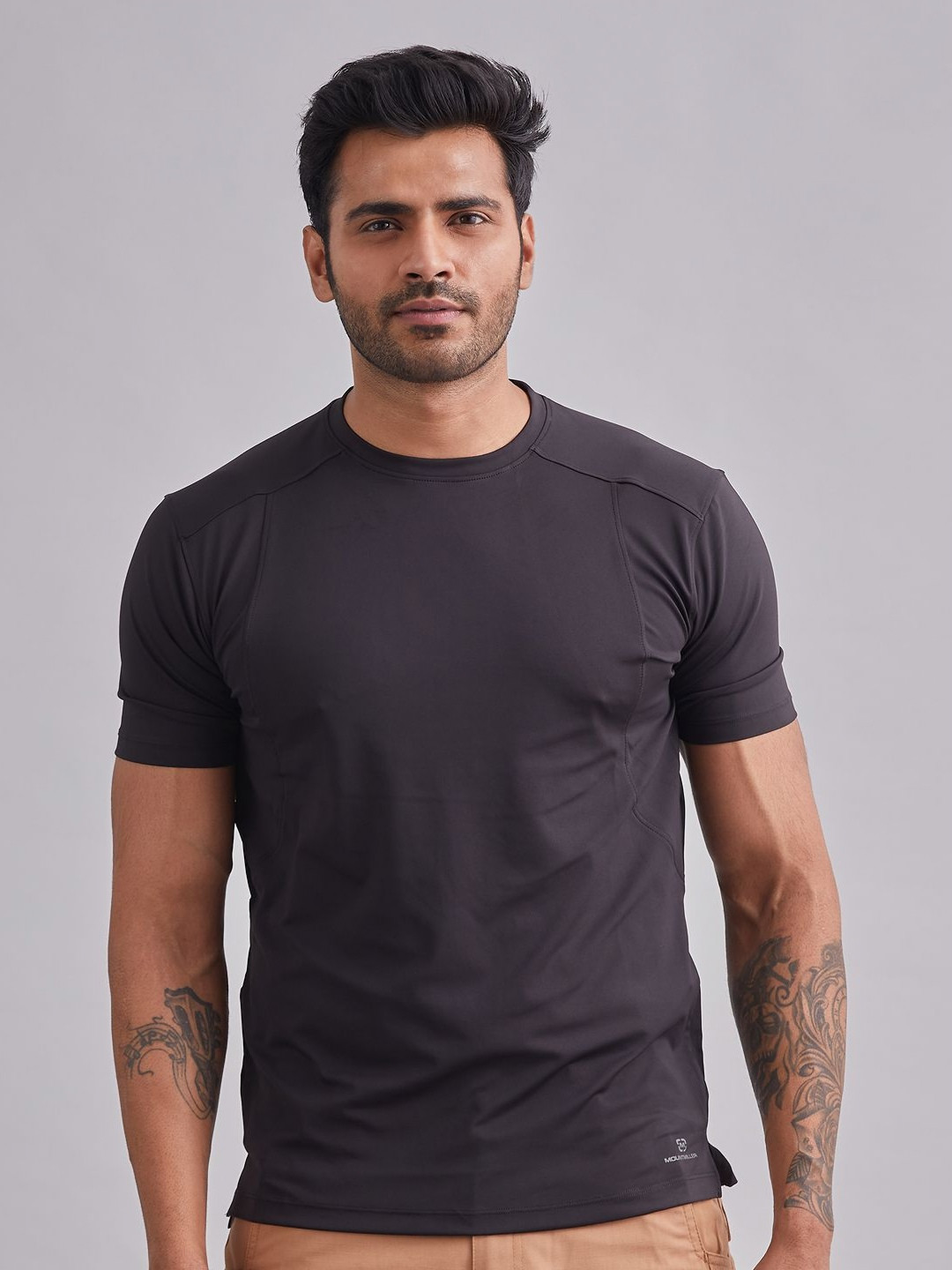 MOUNTMILLER Men's Armour Cut Short Sleeve Round Neck Sports T-Shirt