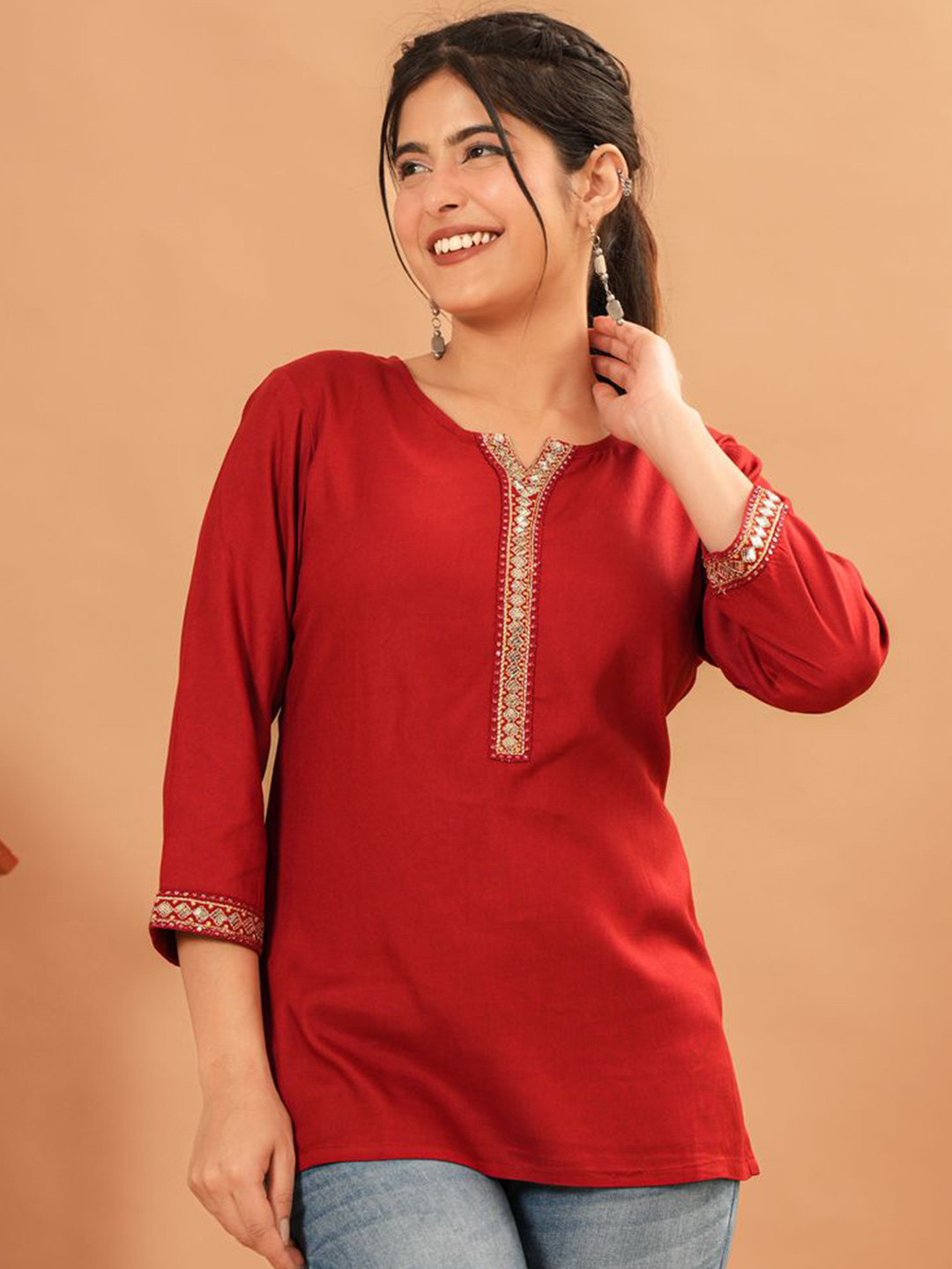 KPF Floral Embroidered Lace Top