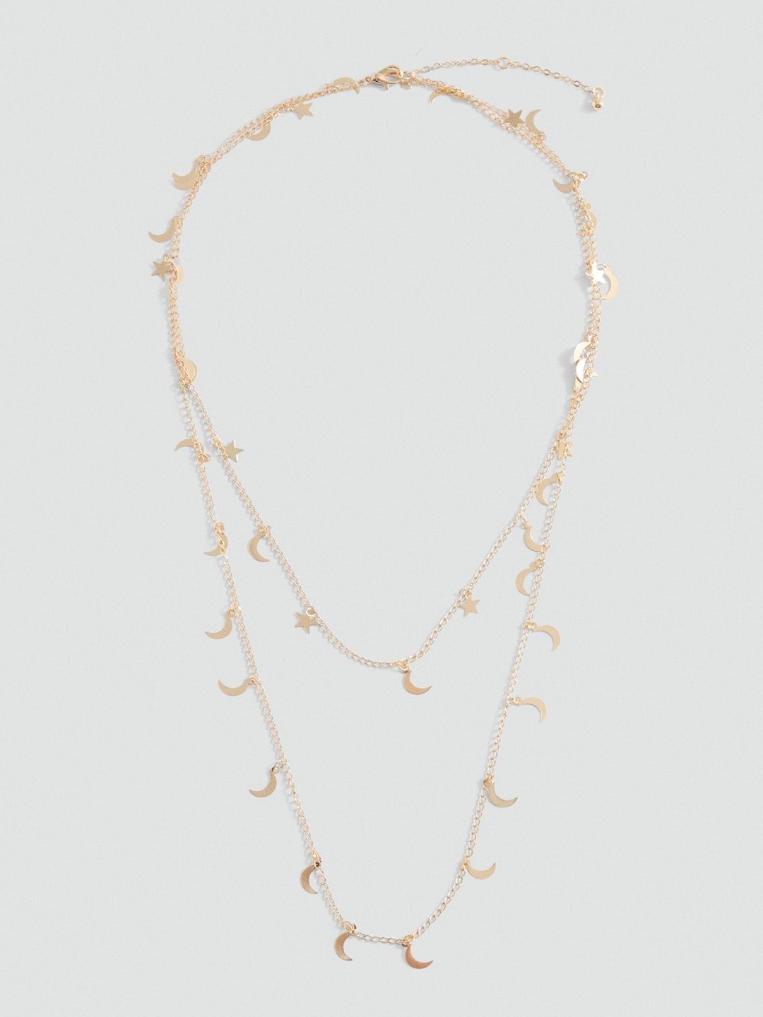MANGO Moon & Star Layered Chain