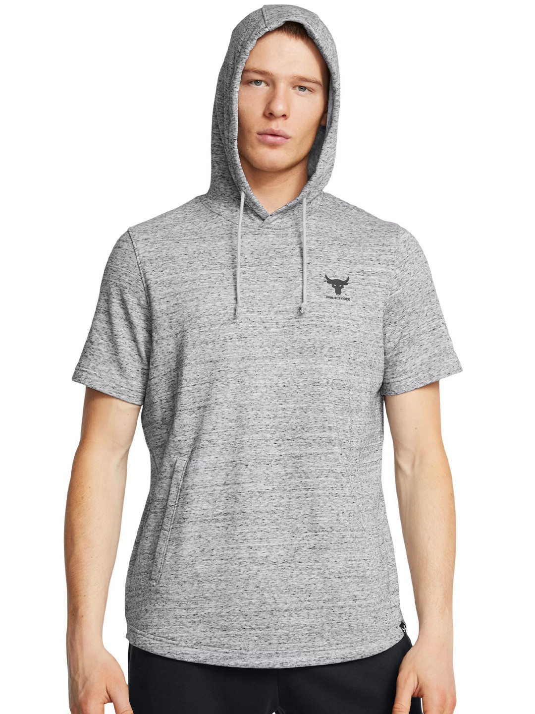UNDER ARMOUR Men's Project Rock Terry Short Sleeve Hoodie