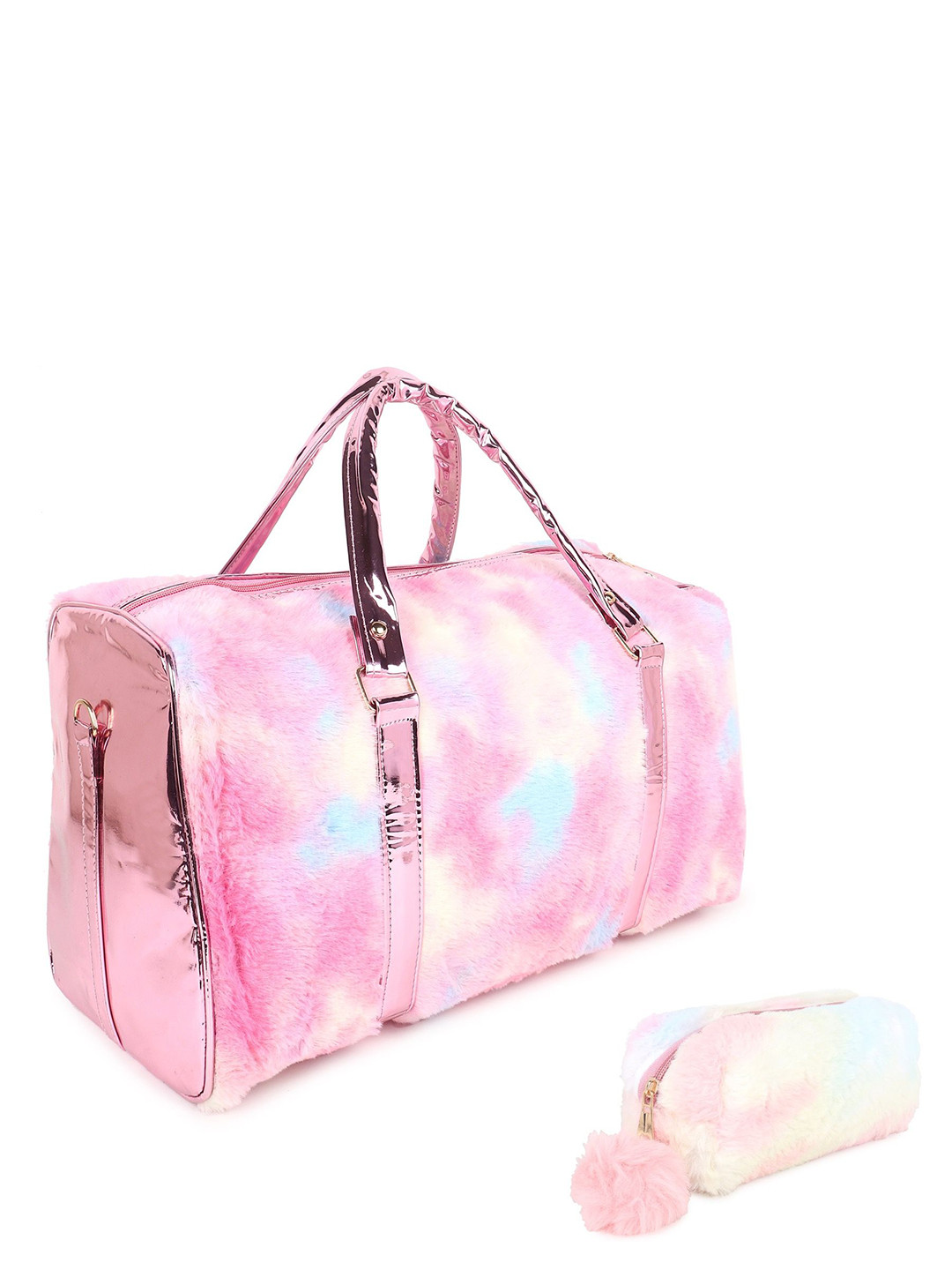 Sanjis Enterprise Printed Small Duffel Bag With Makeup Pouch