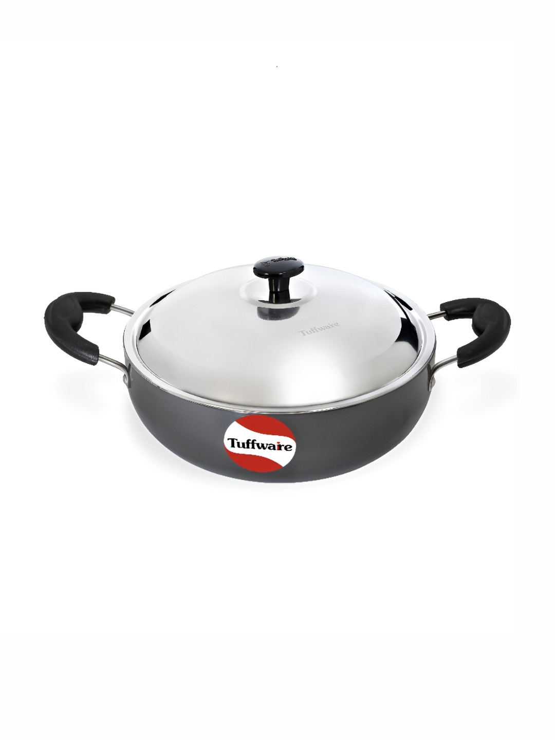 TUFFWAIRE Hard Anodised Deep Kadhai With SS LID Induction Base 16inch - 5.2 Litre