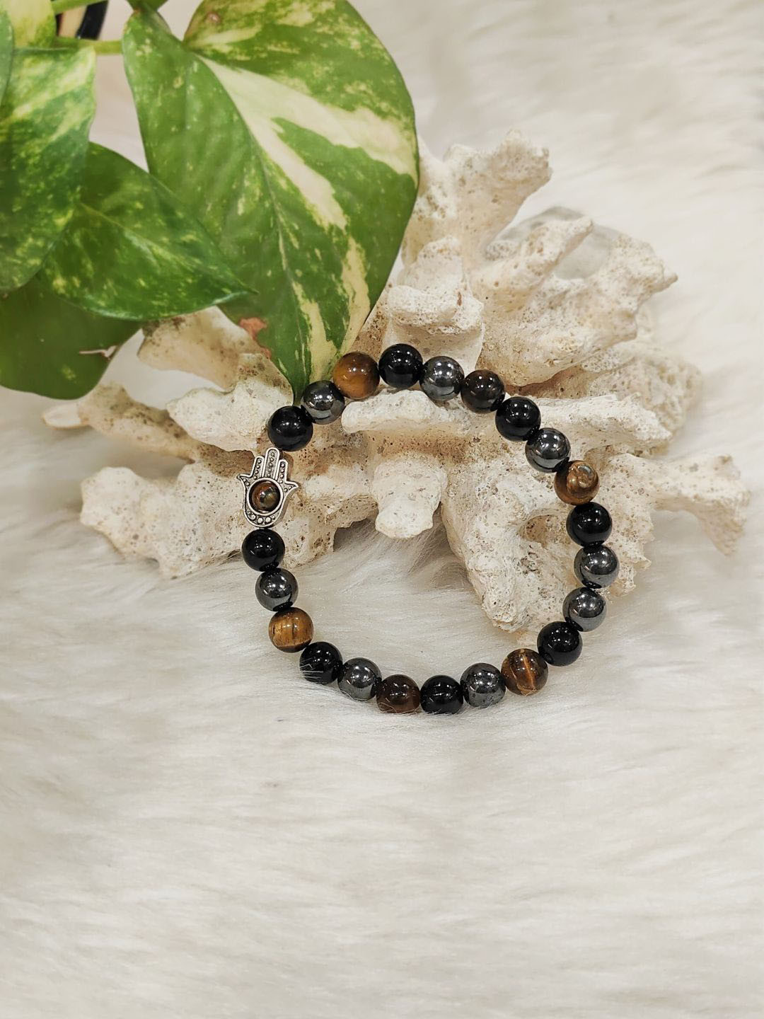 Cold Lava Studio Unisex Artificial Beaded Elasticated Bracelet