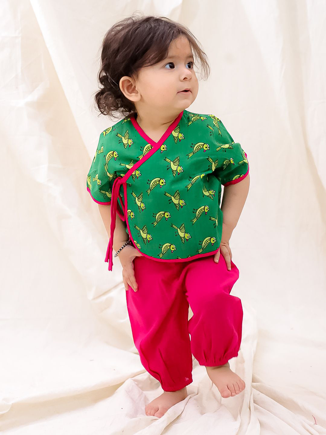 BownBee Infant-Boys Short Sleeve Jhabla & Harem Set
