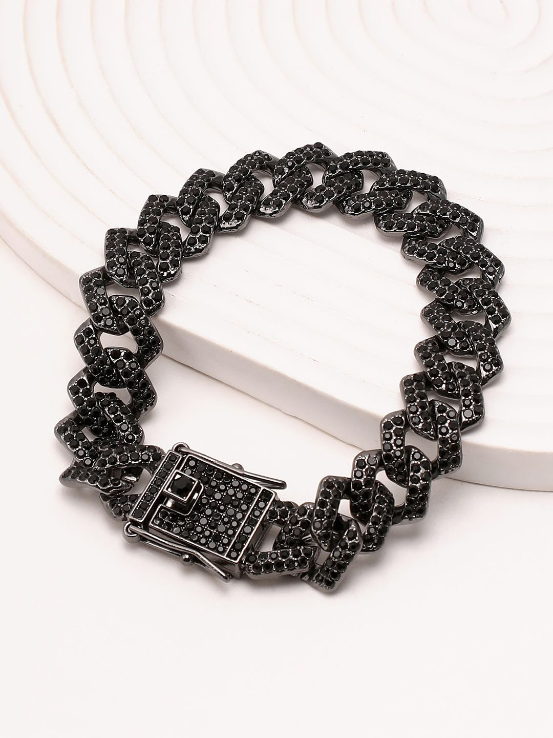 French Accent Men Link Bracelet