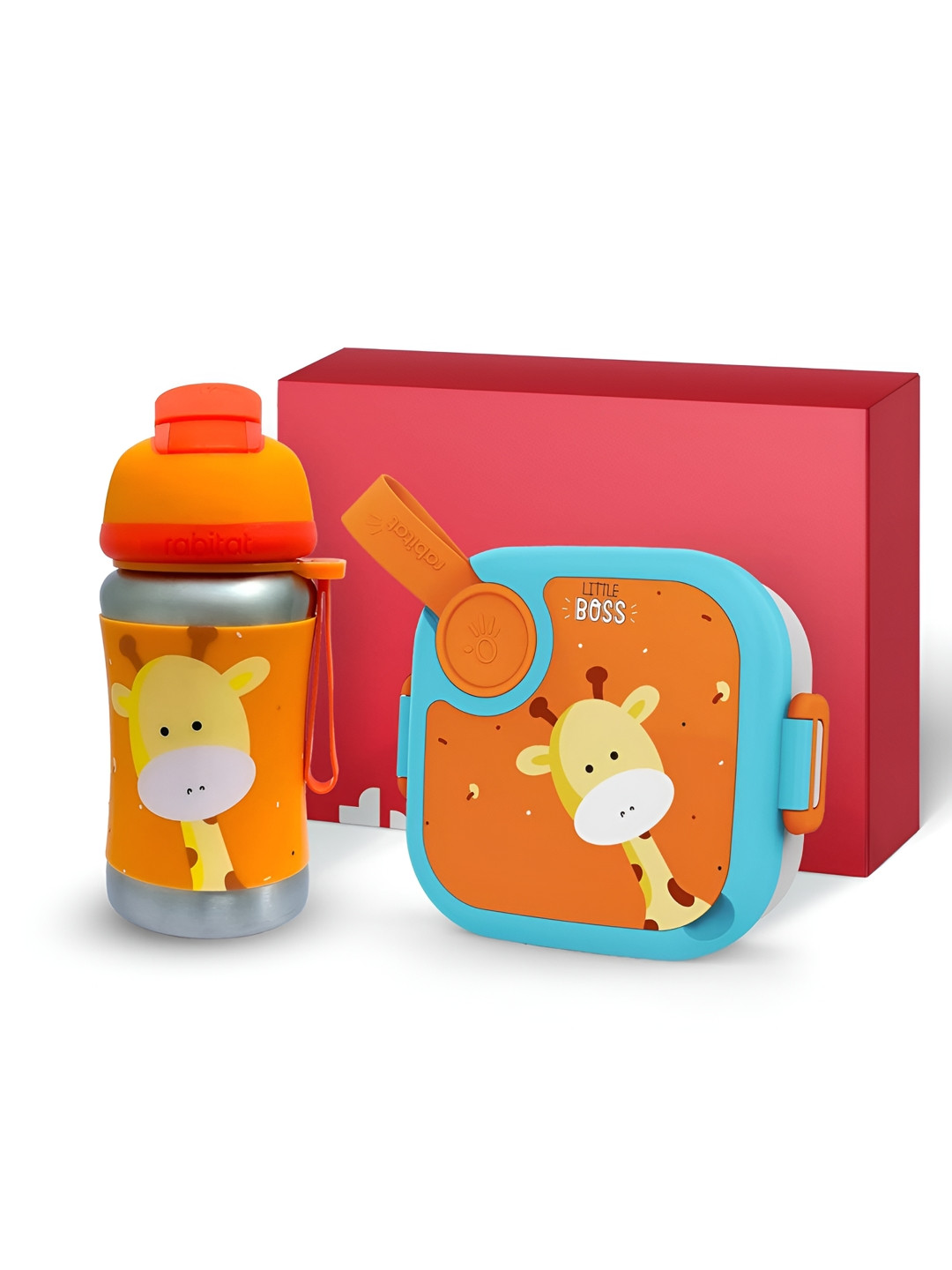 Rabitat Little Boss Stainless Steel Lunchmate Mini 500ml & Steel Play Water Bottle 350ml