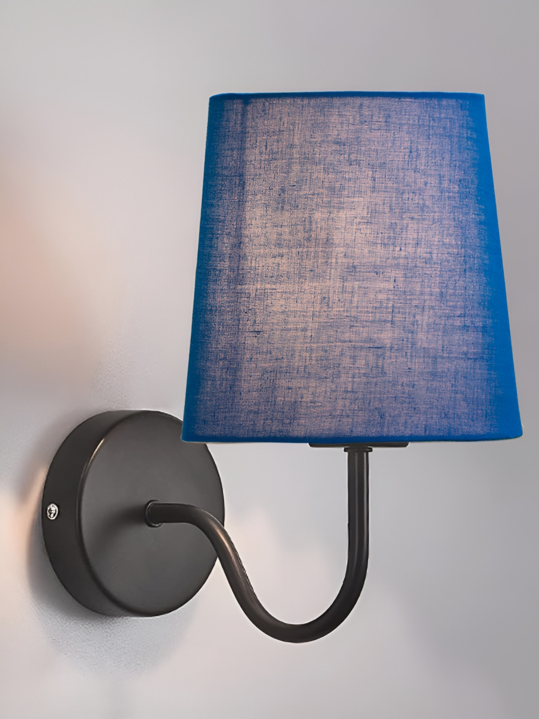 Decorcity Blue & Black Metal Contemporary Frustum Shaped Wall Lamp