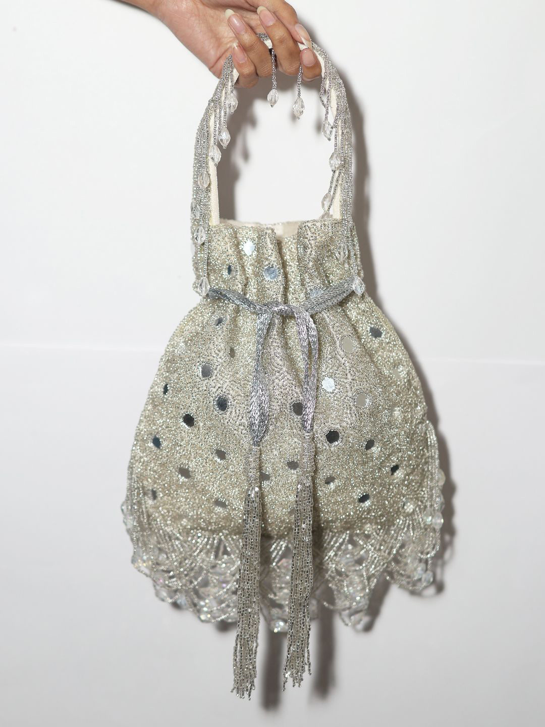 Tasna Textured Suede Structured Sling Bag