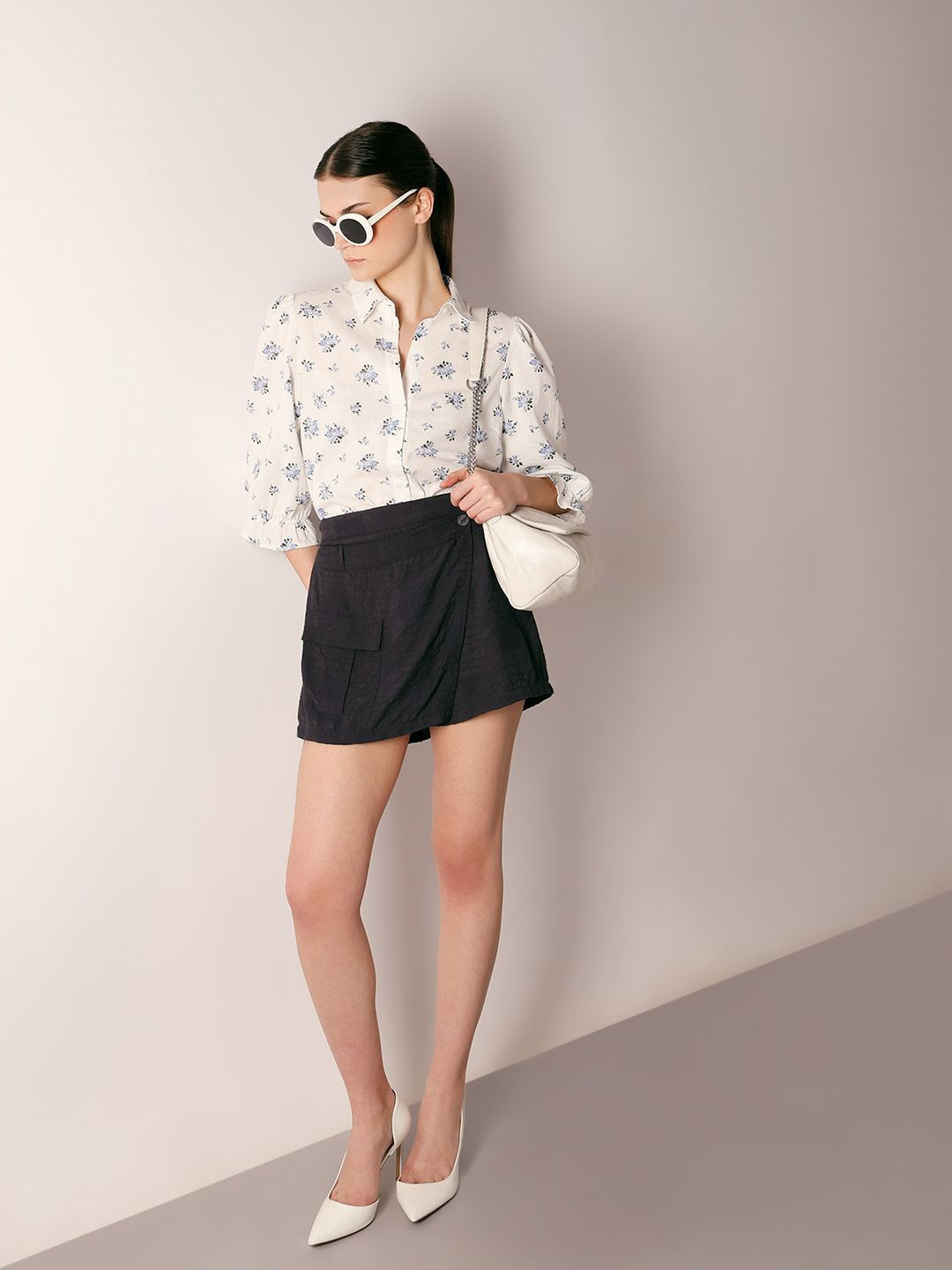 Vero Moda Floral Printed Cotton Casual Shirt