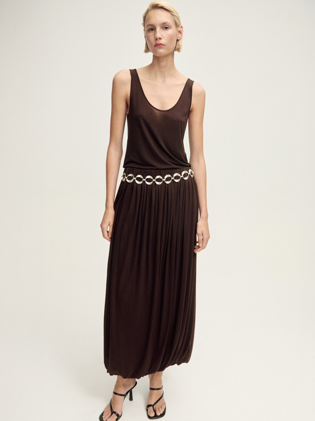MANGO Scoop Neck Sleeveless Top with Shoulder Straps