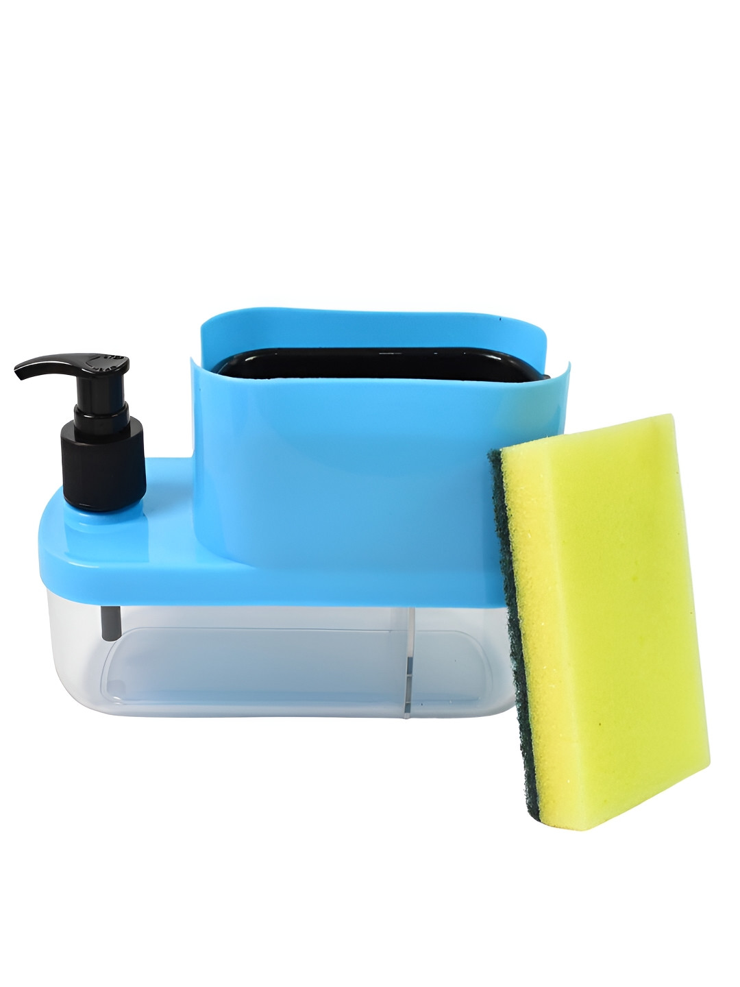 DeoDap Multicolors 3-in-1 Soap Dispenser with Sponge Holder