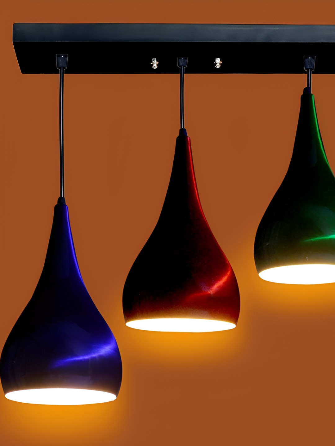 KINIS Blue & Red Bell Quirky Aluminium Ceiling Lamp