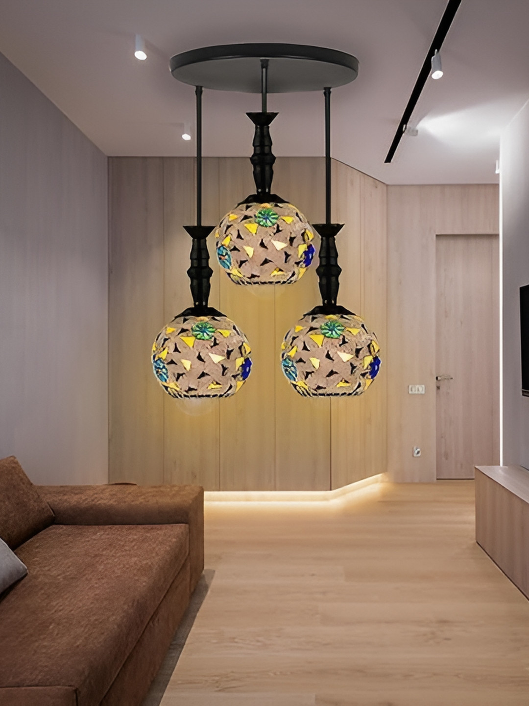 KINIS Black & Gold-Toned Quirky Hanging Light Ceiling Lamp