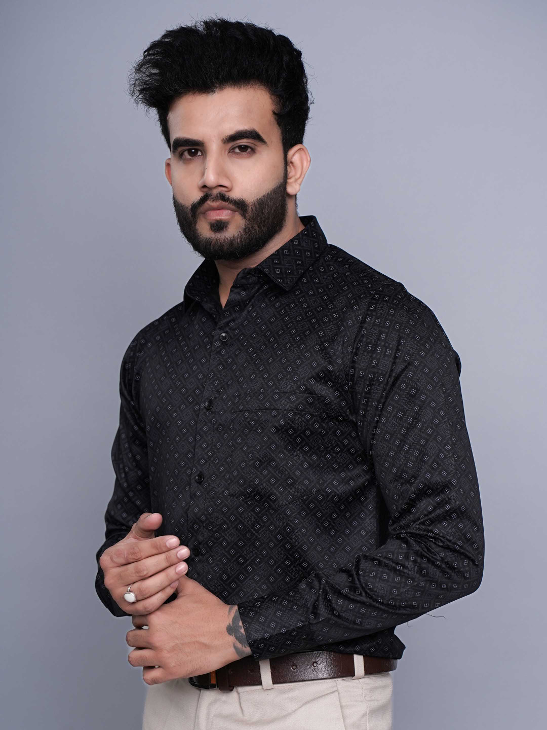 INKMAN Men Printed Formal Shirt