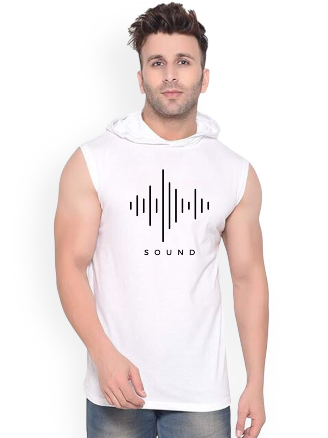 Fashnobic Men sound Printed Pure Cotton Gym Vest K__print-75_gym_vest_white