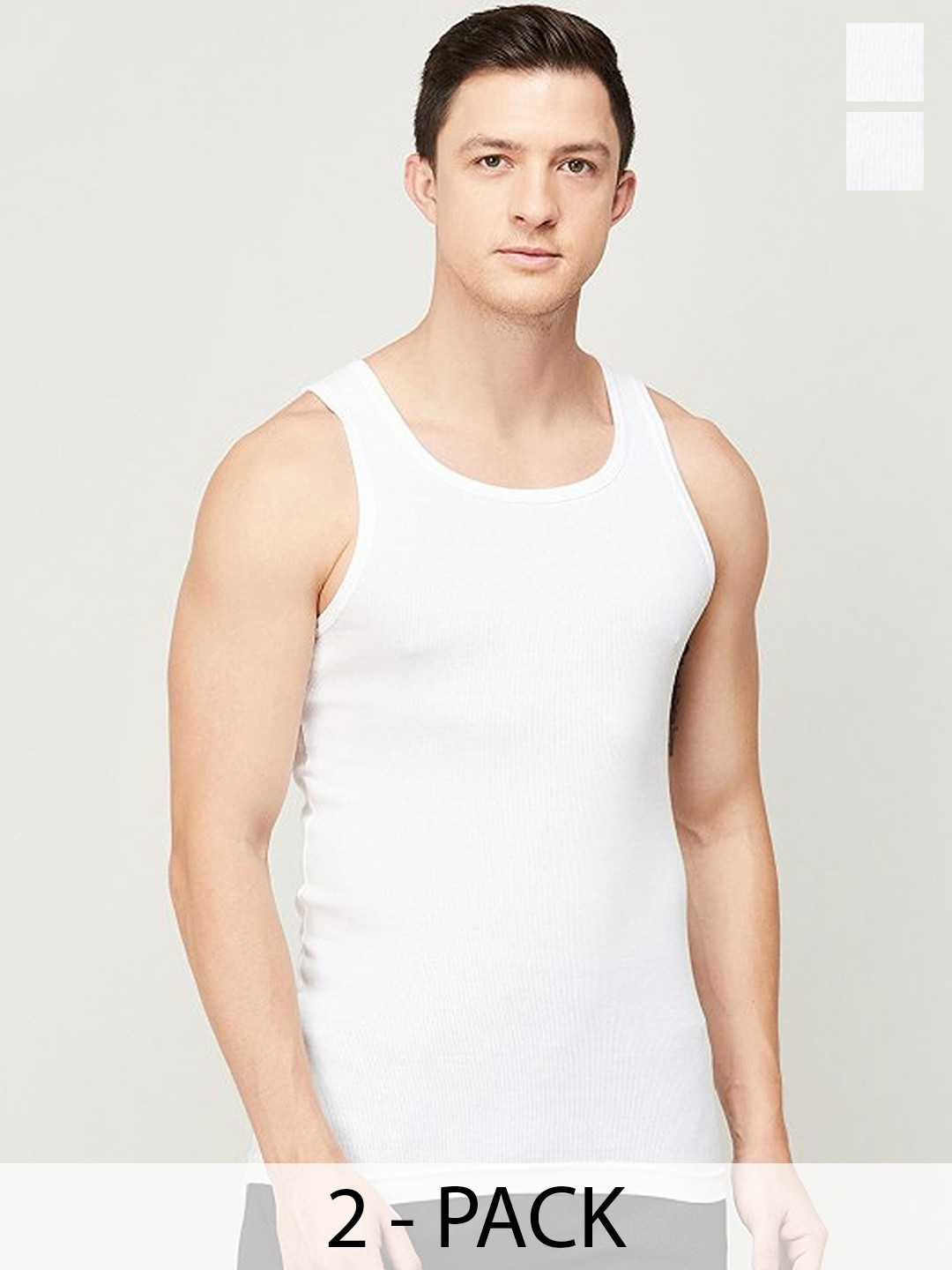 CAVENDERS Pack Of 2 Scoop Neck Long Lasting Basic Vests - c35=SWIFT---2---85