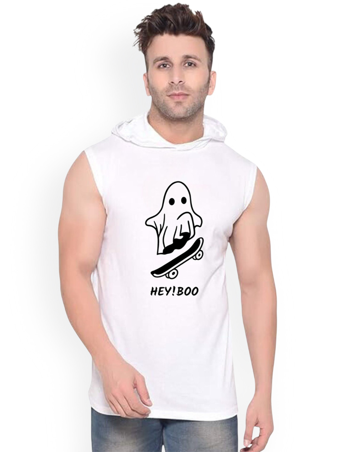 Fashnobic Trendy Hey Boo Printed Cotton Gym Vests K__print-11_gym_vest_white