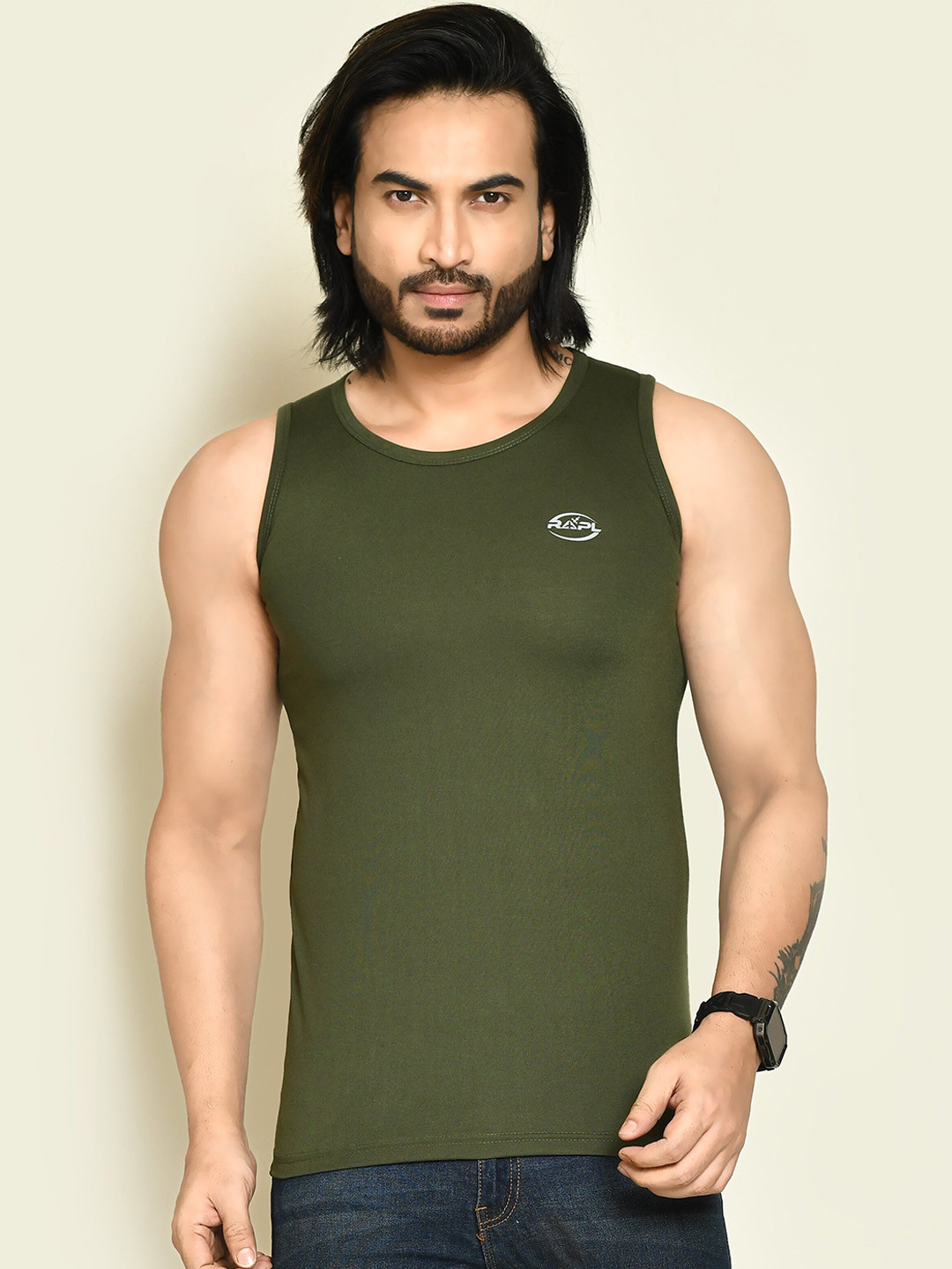 RAPL Gym Vests M_Sd_PS_Sando_B.Green_S