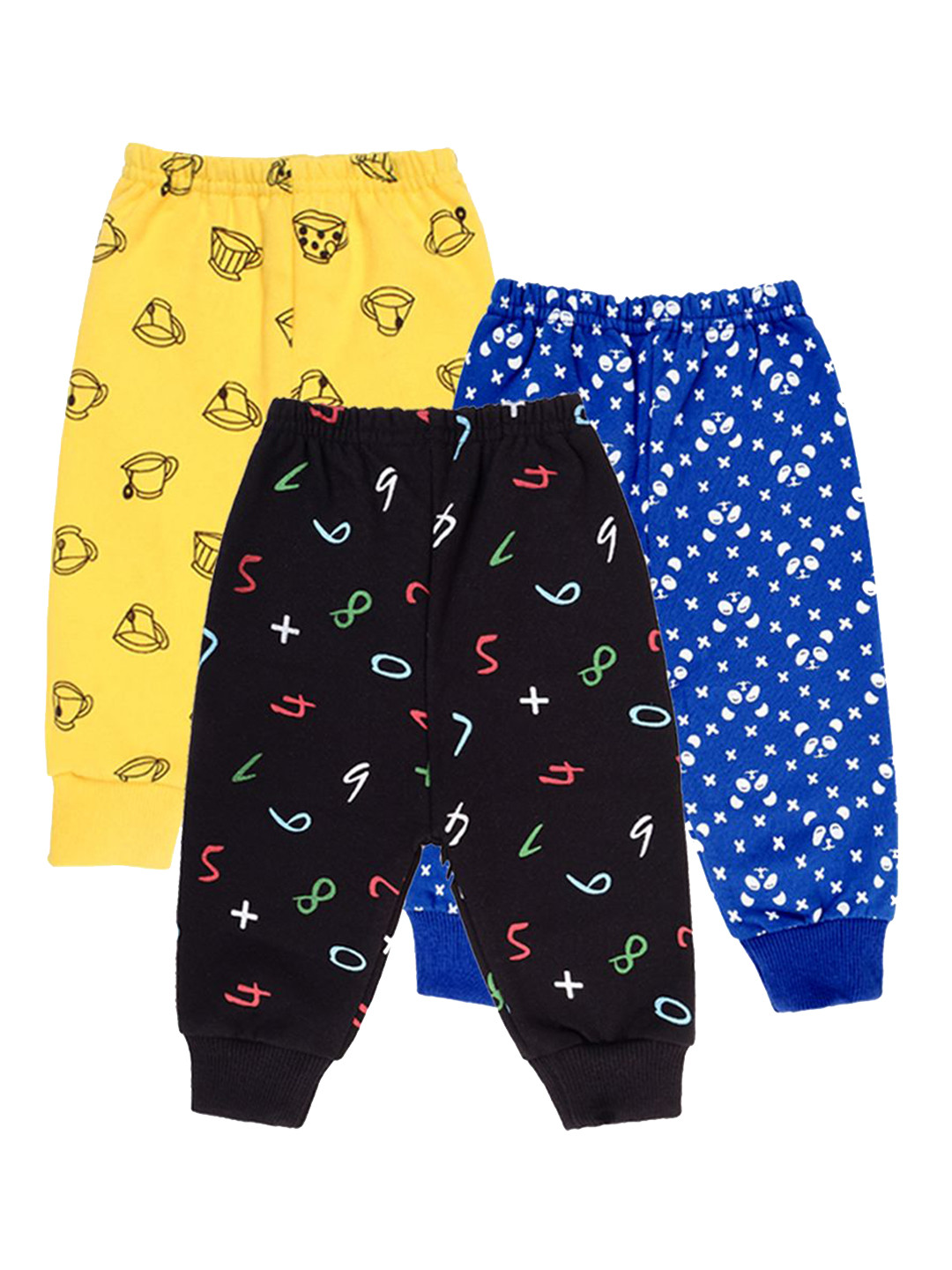 CLAP Kids Pack Of 3  Printed Winter Fleece Track Pants