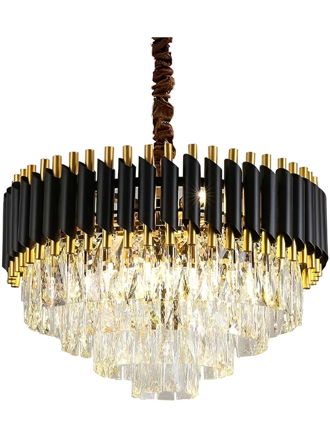 KINIS Black & Transparent Quirky Jhoomar Ceiling Lamp