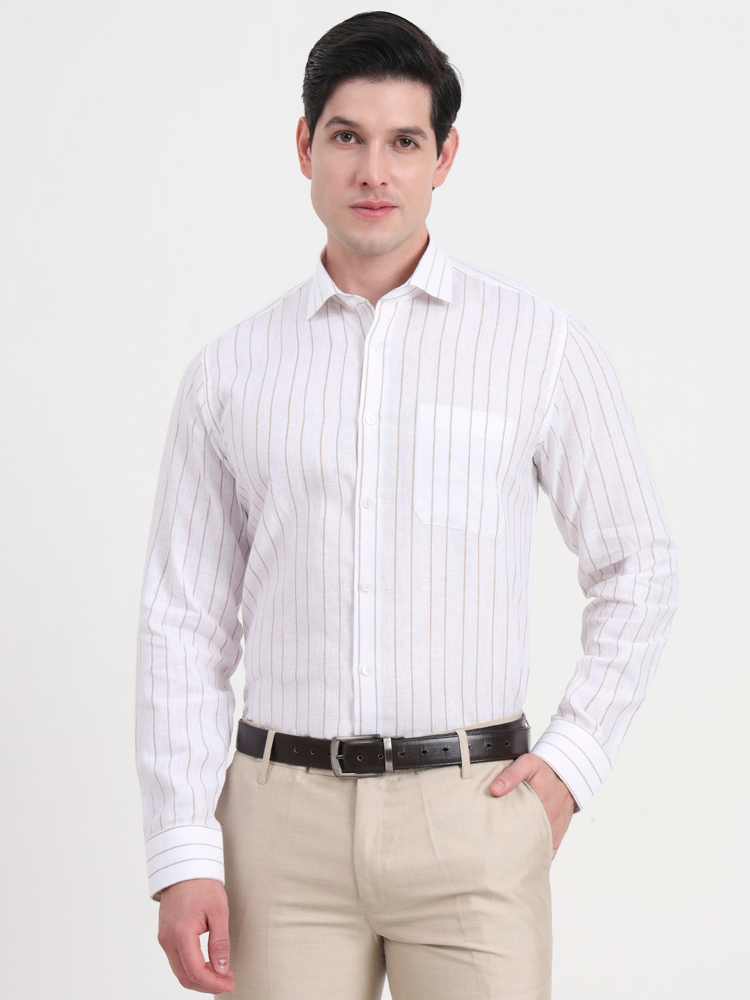 JADE BLUE Men Striped Formal Shirt