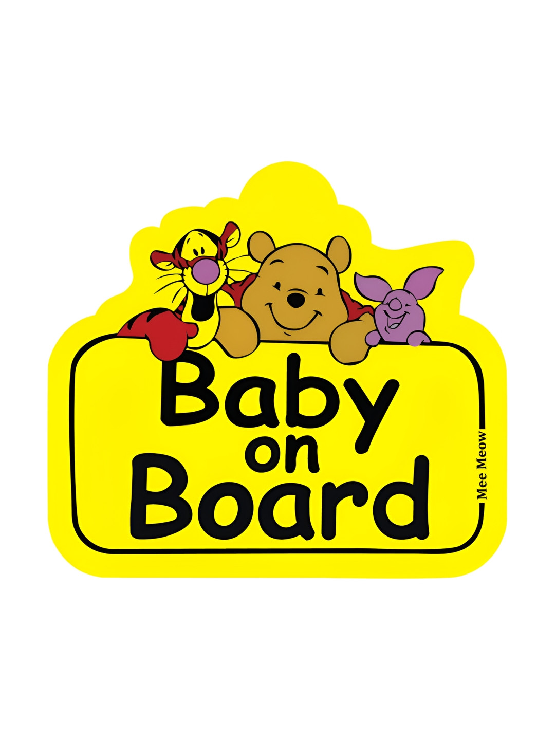 Legsway Yellow & Black Bump On Board Safety Sign Car Stickers & Clip