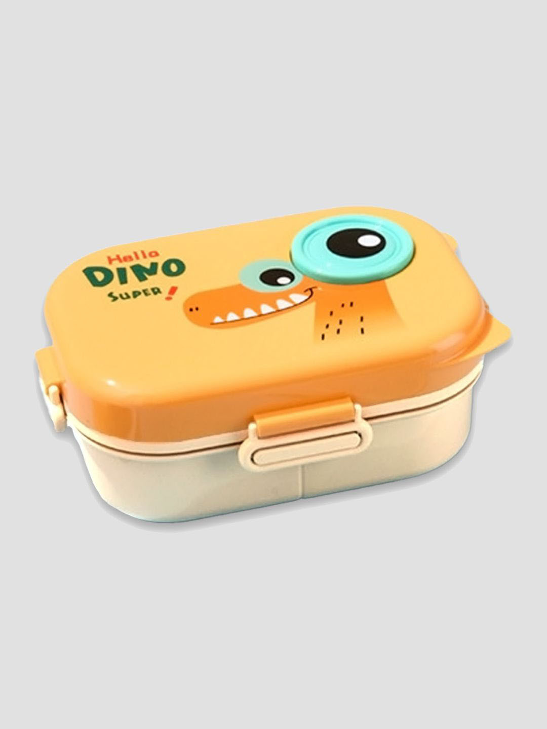 Little Surprise Box LLP Big Eye Dino Theme Double decker 3PC Lunch Box With Spoon & Fork
