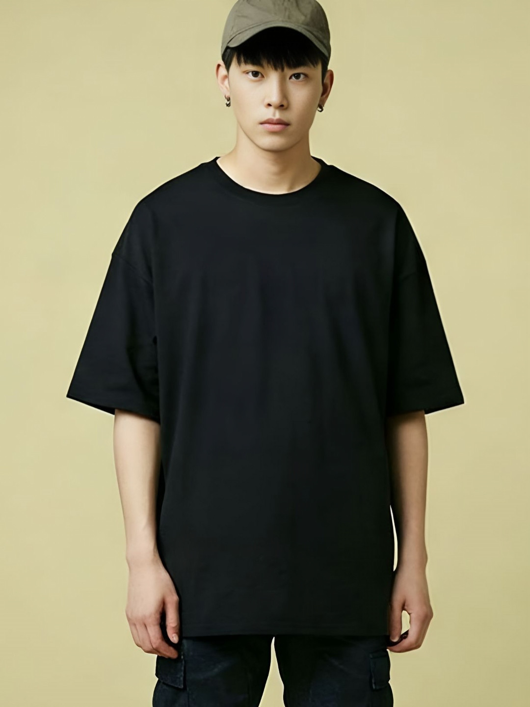 SMAN Men 1 Solid  Oversized Regular T-shirt