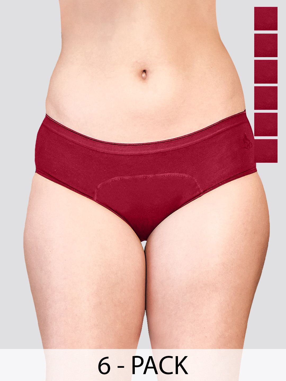 Kalyani Emy Pack Of 6 Mid-Rise Anti-Odour Hipster Briefs