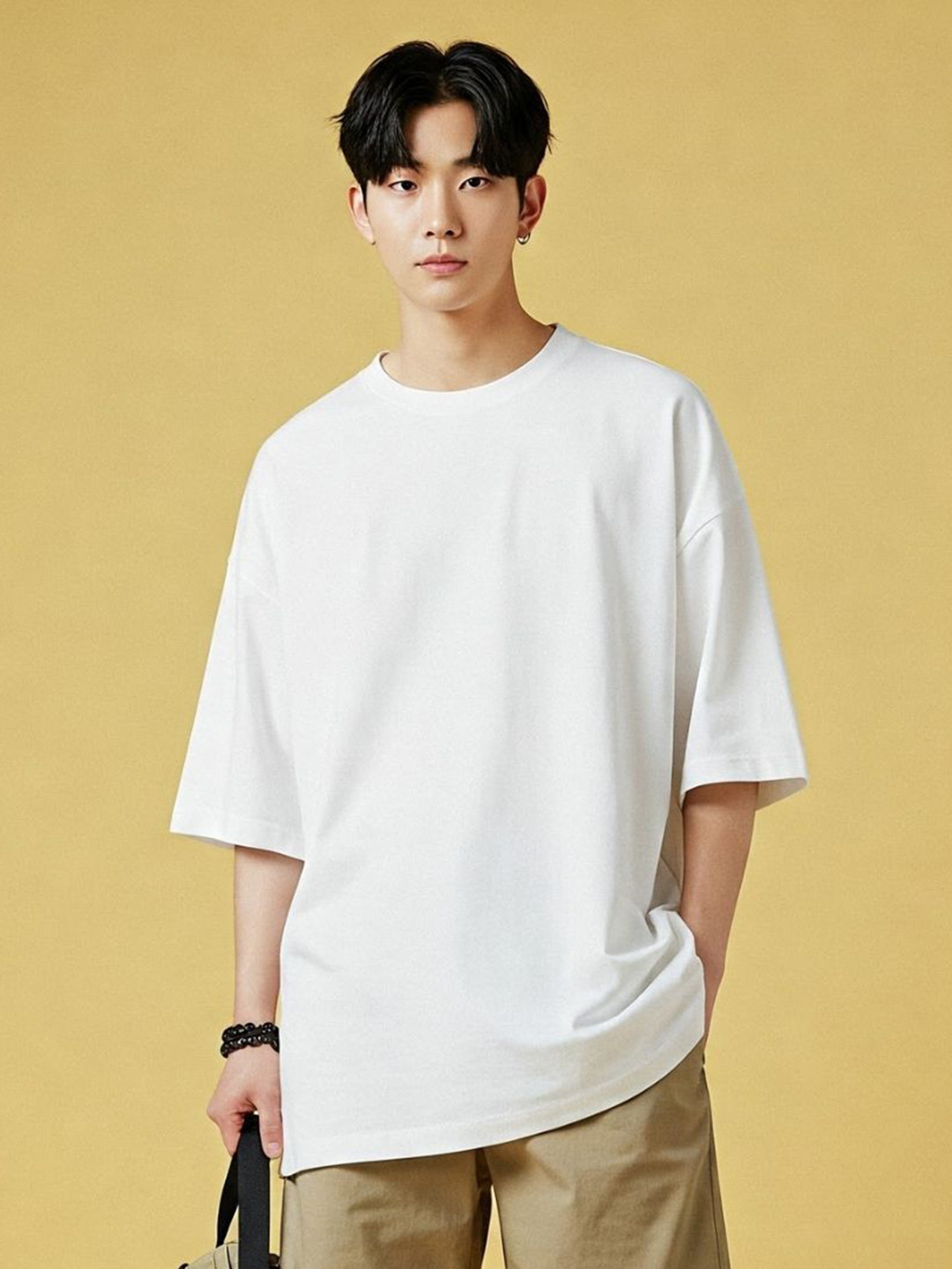SMAN Men Drop-Shoulder Oversized T-shirt