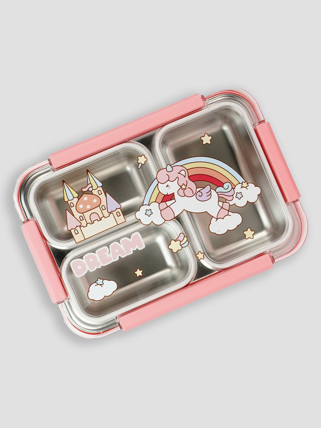 Little Surprise Box LLP Princess Magic Unicorn Microwave Safe Lunch Box With Spoon & Fork