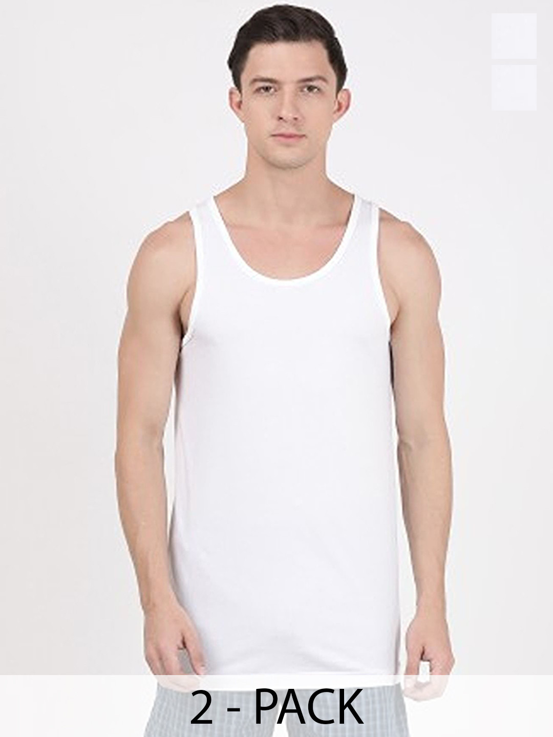 CAVENDERS Pack Of 2 Scoop Neck Long Lasting Basic Vests - c68=SWIFT---2---85