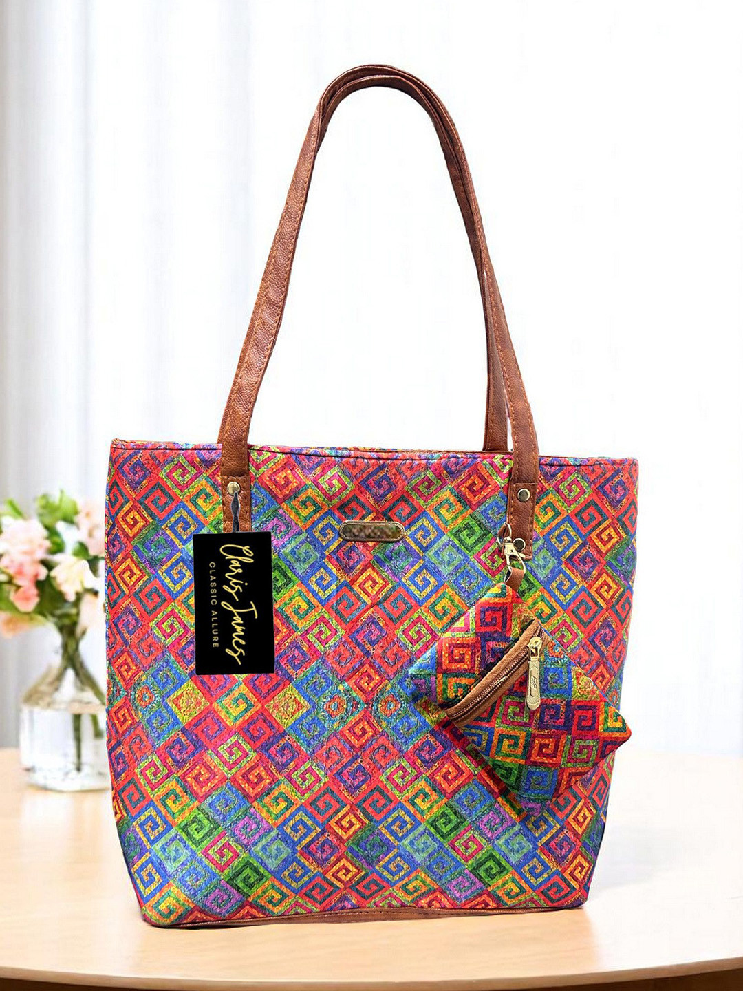 CLARIS JAMES PU Swagger Tote Bag