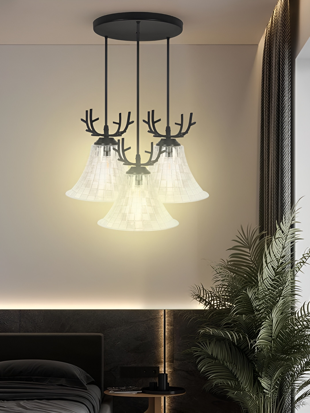 KINIS Transparent Deer Quirky Bell Ceiling Lamp