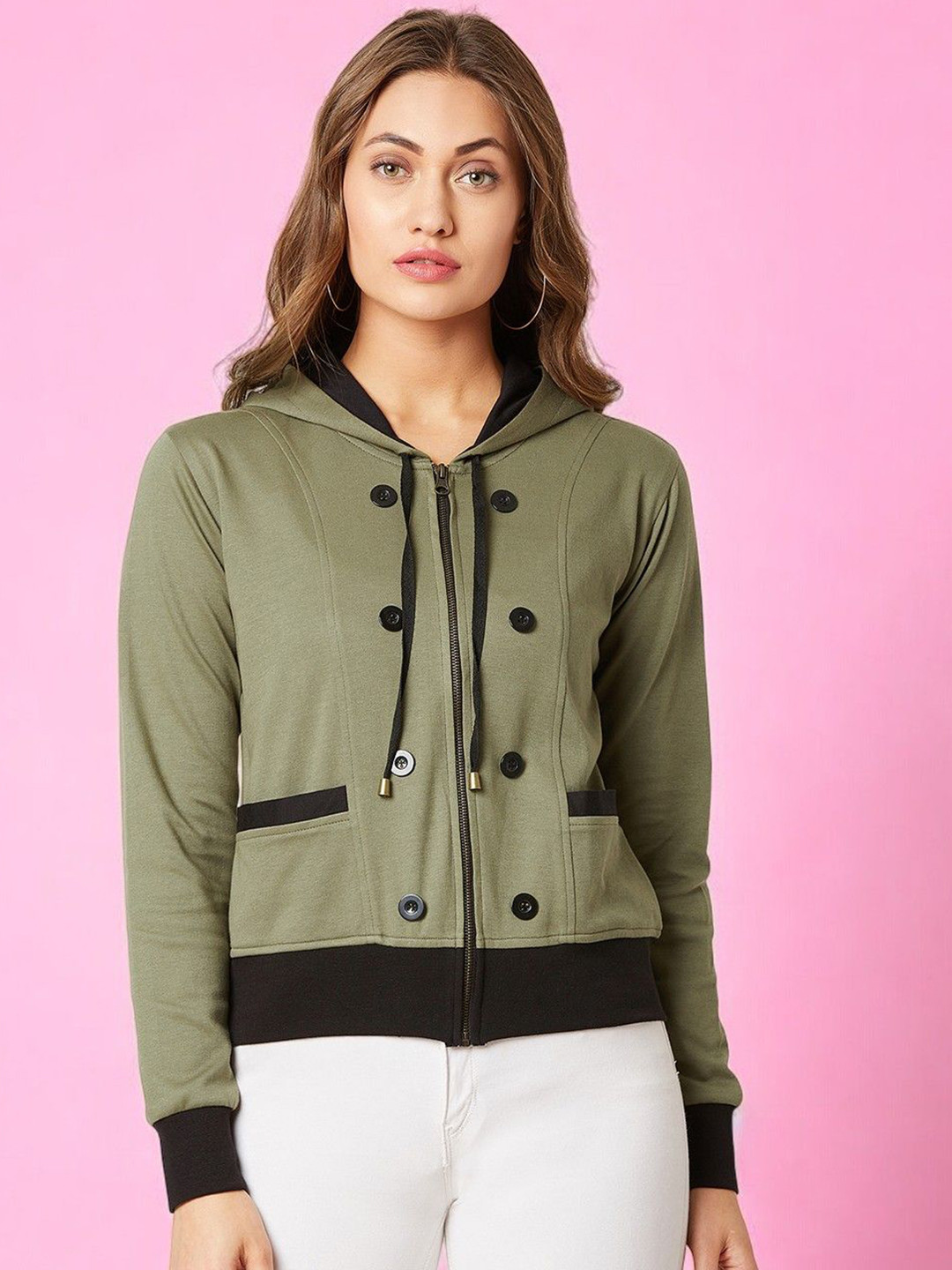 DressBerry Timeless Passion Women Open Front Hooded Jacket
