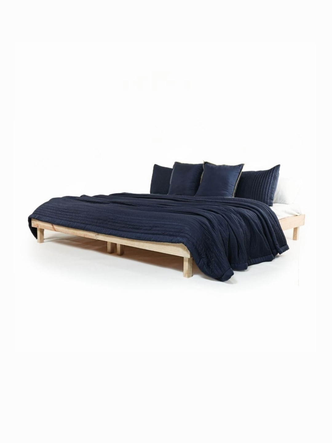 Zarf Navy Blue  AC Room 400 GSM Double Bed Comforter With 2 Pillow & 2 Cushion Covers