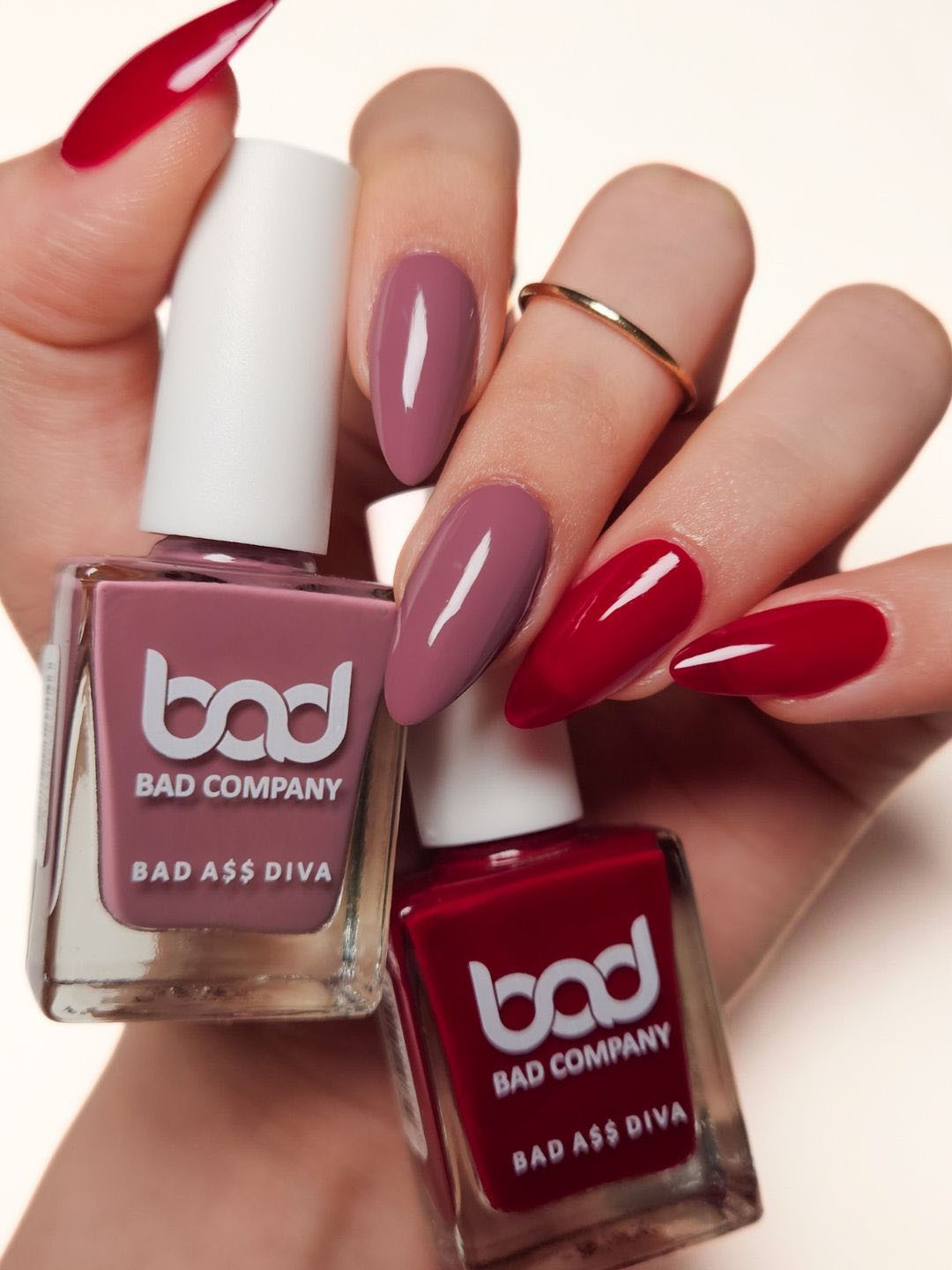 BAD COMPANY Set Of 2 Nail Polish - 10 ml Each - Find Your Fire 56 - Tough Ai'nt Enough 71