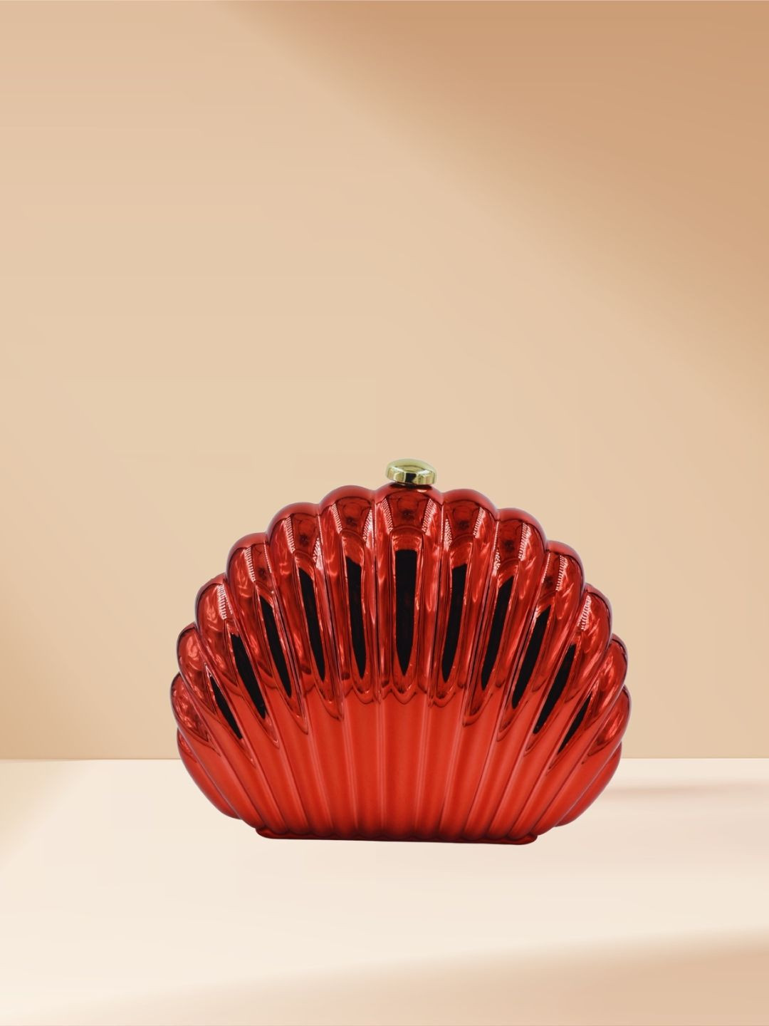 J & C Fashion Arena Shell Shaped Acrylic Chic Clutch With Sling Chain