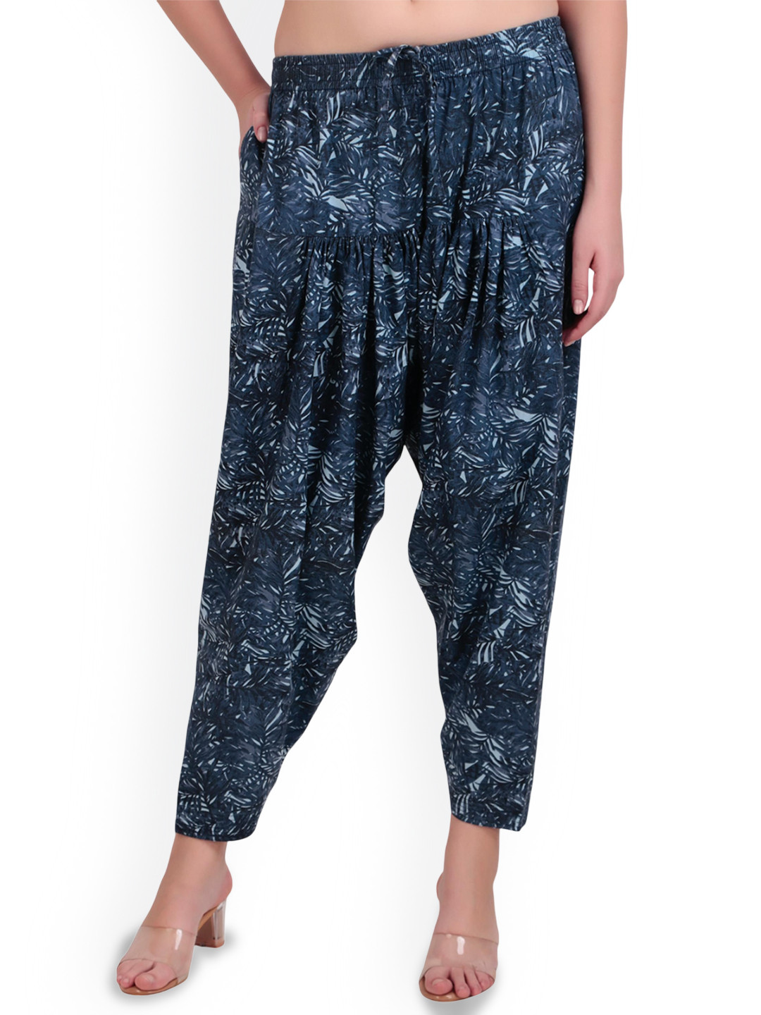 Pose india Women Botanical Printed Loose Fit Cotton Salwar