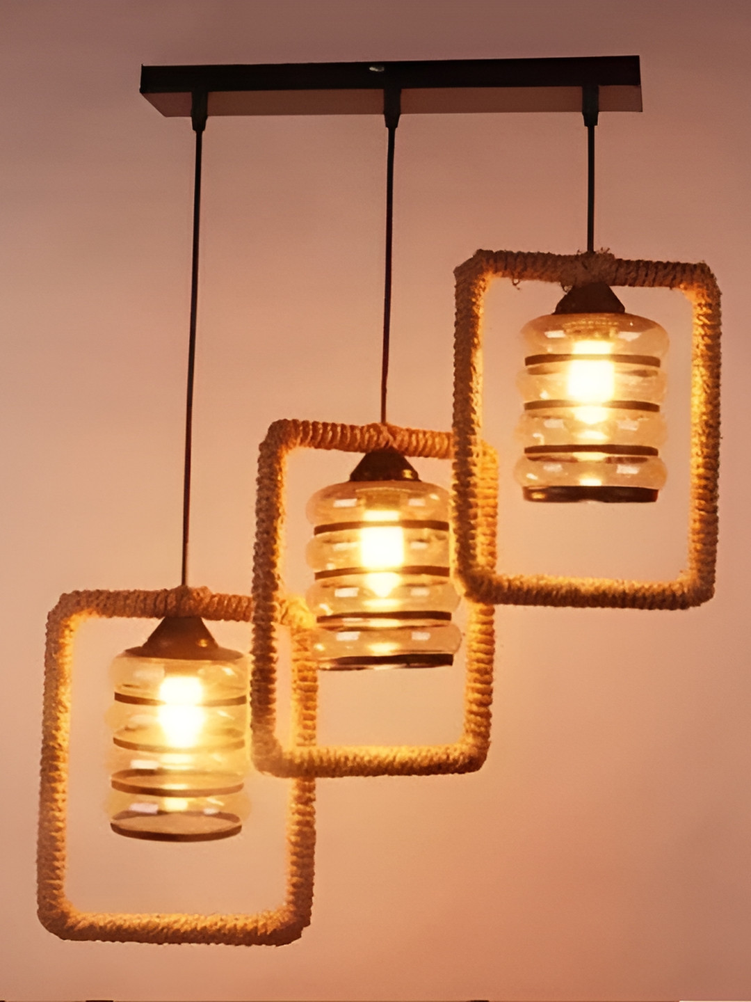 KINIS Modern and Unique Style Beige & Black Ceiling Lamp