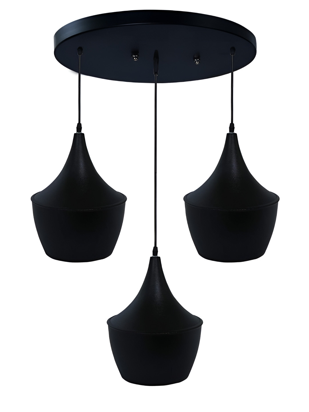 KINIS Black & Silver-Toned Textured Aluminium Spherical Shaped Ceiling Lamp