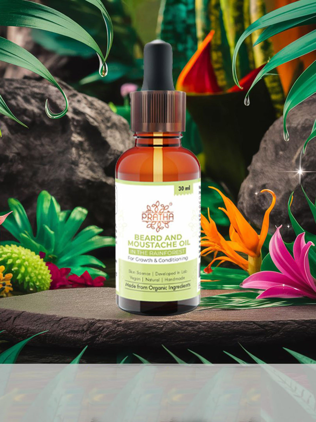 Pratha In The Rainforest Naturals Beard & Mustache Oil- 30 ml