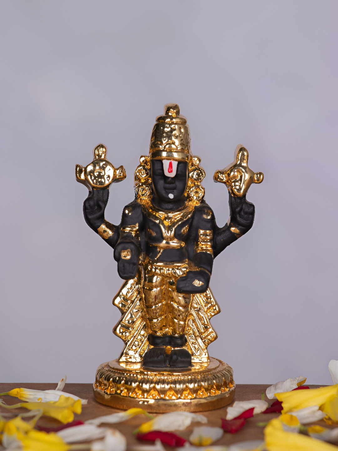HOUSE OF WEMY Balaji Black Polyresin Natural Living Room Small Showpiece -