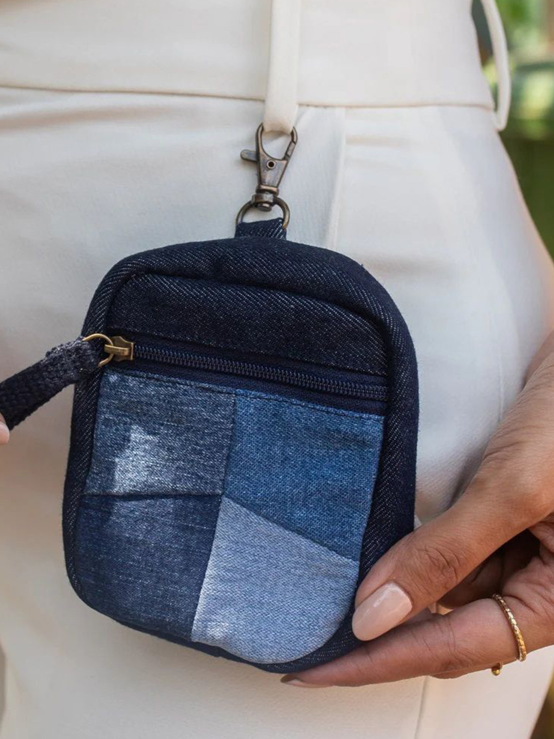 DWIJ Women Upcycled Eco friendly Patched Coin Pouch